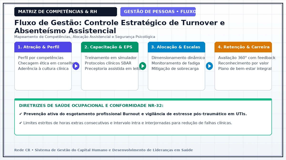 Diagrama de Engenharia de Processos de Pessoas e Matriz de Competências Clínicas - Dimensionamento de Pessoal de Enfermagem e Parâmetros Cofen