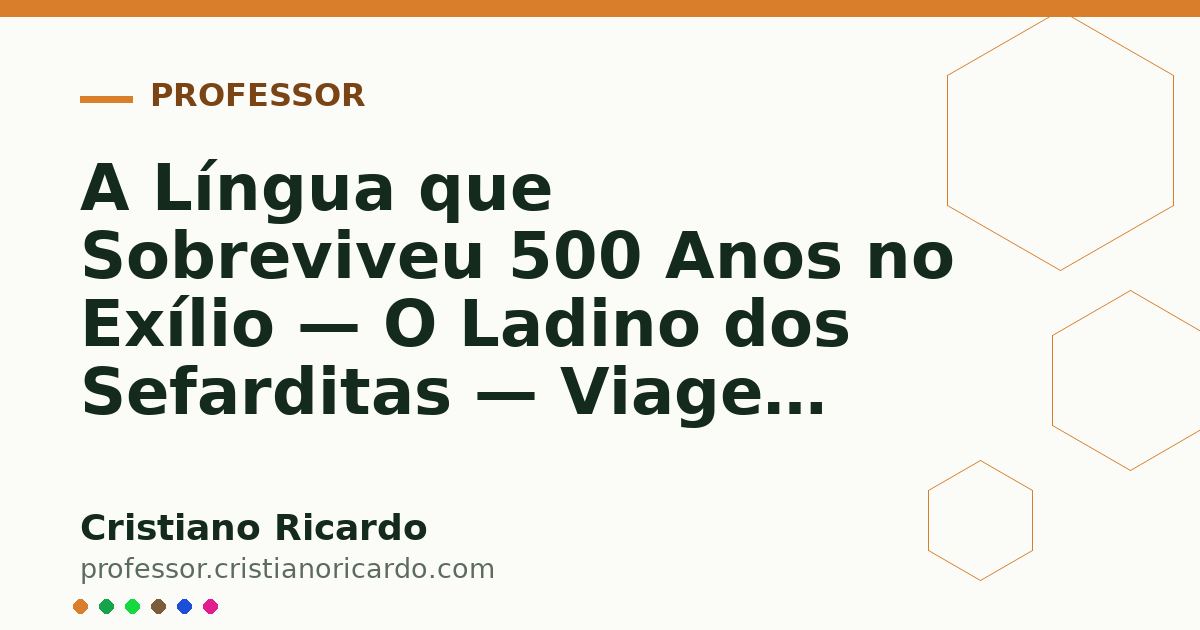 Card OG automático: A Língua que Sobreviveu 500 Anos no Exílio — O Ladino dos Sefarditas — Viagem Linguística 2021