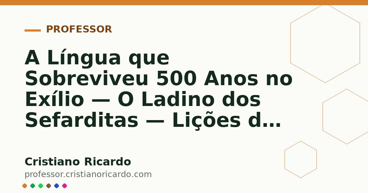 Card OG automático: A Língua que Sobreviveu 500 Anos no Exílio — O Ladino dos Sefarditas — Lições do Mundo Hispânico 2025