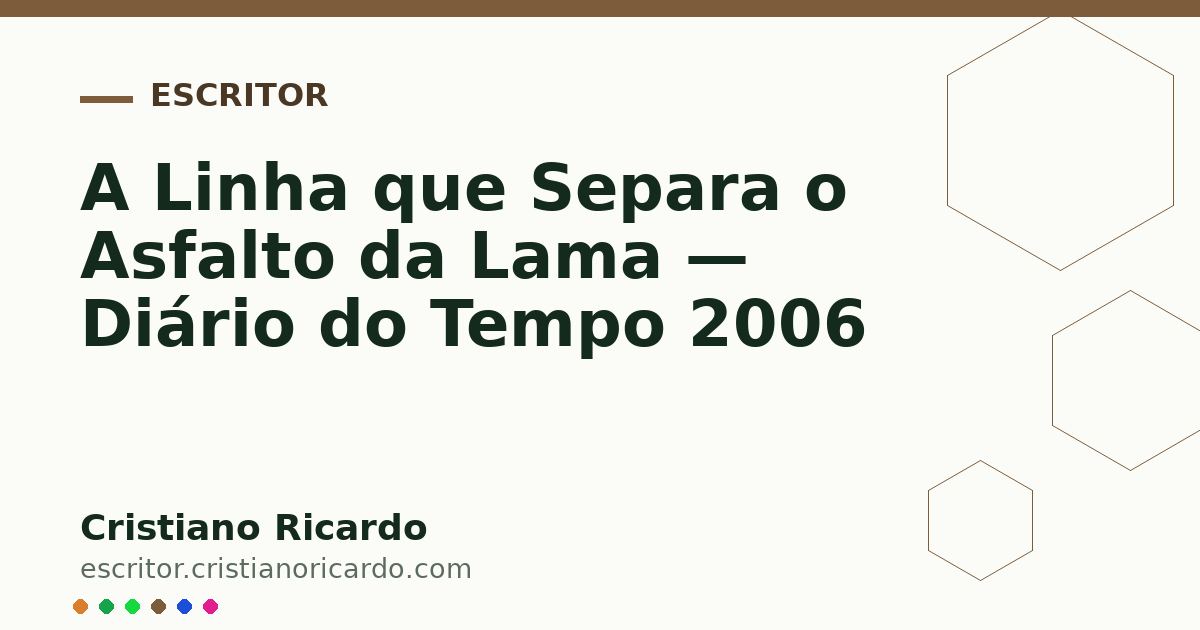 Card OG automático: A Linha que Separa o Asfalto da Lama — Diário do Tempo 2006