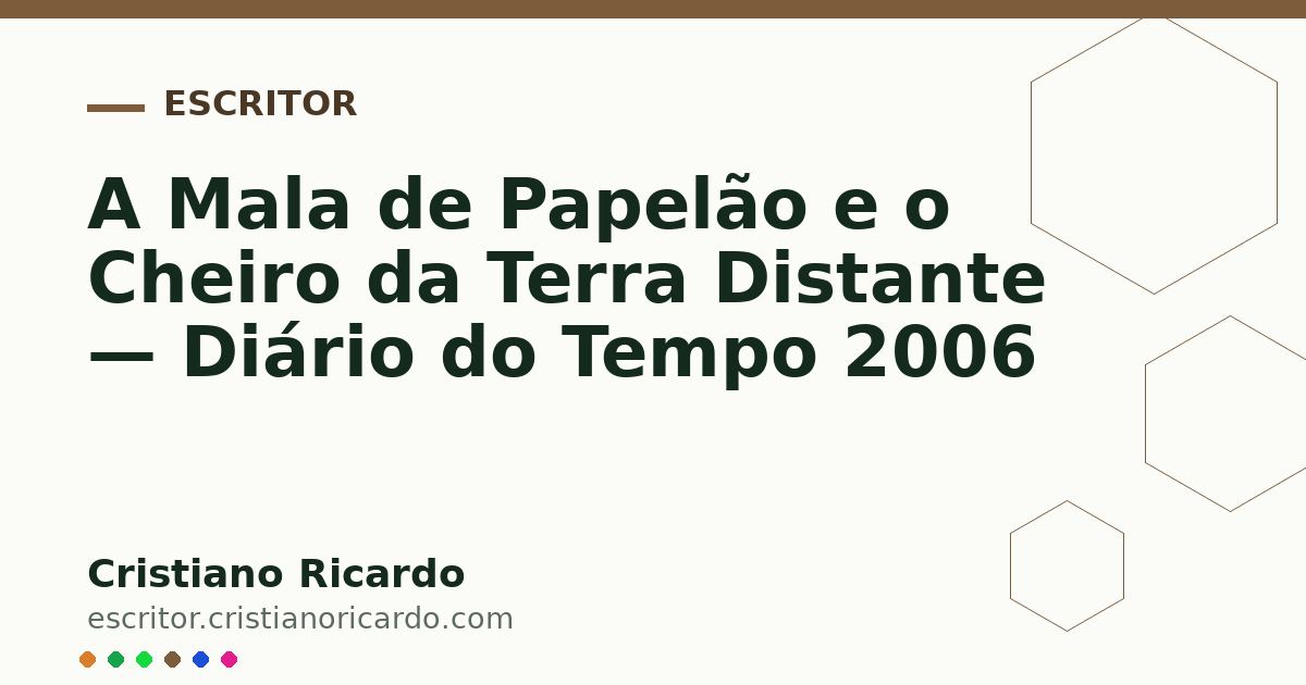 Card OG automático: A Mala de Papelão e o Cheiro da Terra Distante — Diário do Tempo 2006