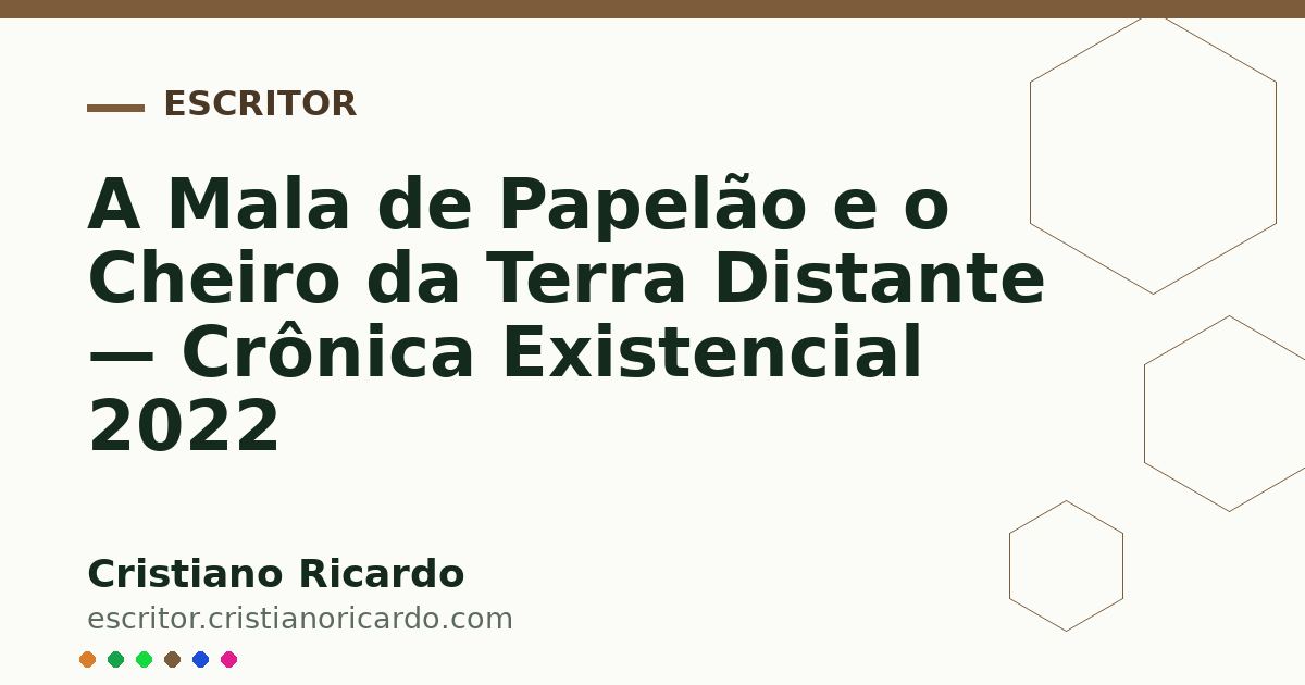 Card OG automático: A Mala de Papelão e o Cheiro da Terra Distante — Crônica Existencial 2022