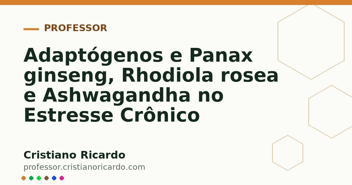 Card OG automático: Adaptógenos e Panax ginseng, Rhodiola rosea e Ashwagandha no Estresse Crônico
