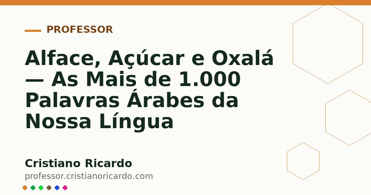 Card OG automático: Alface, Açúcar e Oxalá — As Mais de 1.000 Palavras Árabes da Nossa Língua