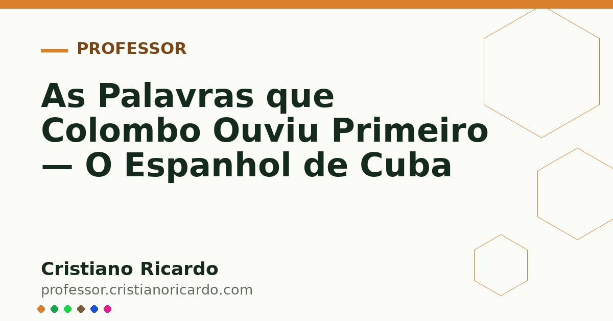 Card OG automático: As Palavras que Colombo Ouviu Primeiro — O Espanhol de Cuba