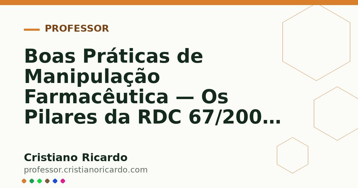 Card OG automático: Boas Práticas de Manipulação Farmacêutica — Os Pilares da RDC 67/2007 Parte 12