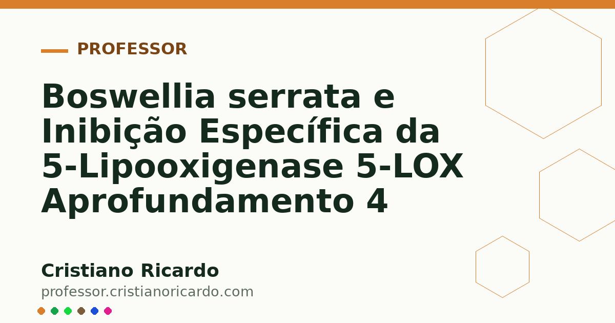 Card OG automático: Boswellia serrata e Inibição Específica da 5-Lipooxigenase 5-LOX Aprofundamento 4