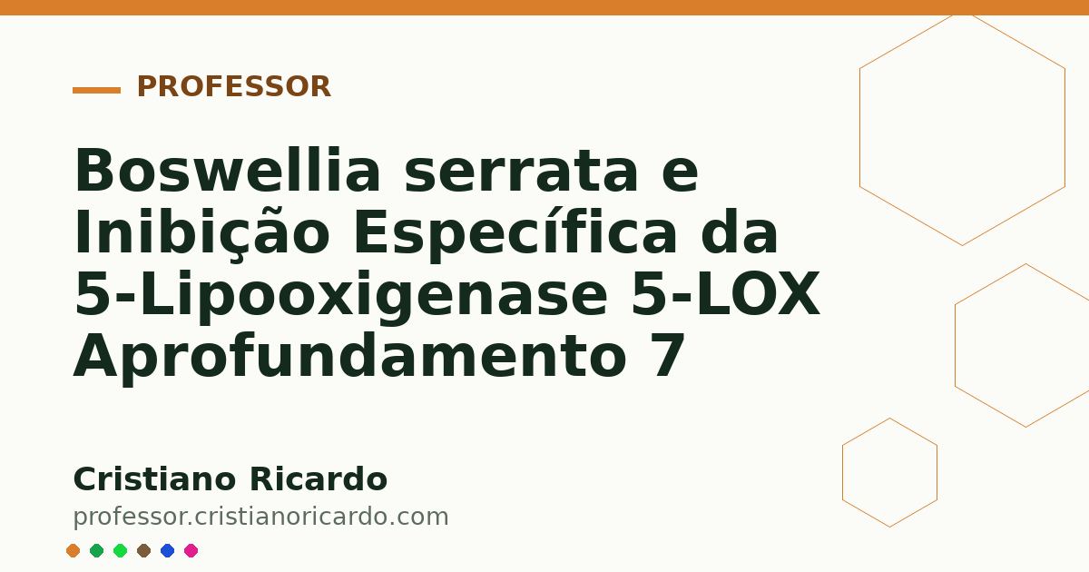 Card OG automático: Boswellia serrata e Inibição Específica da 5-Lipooxigenase 5-LOX Aprofundamento 7