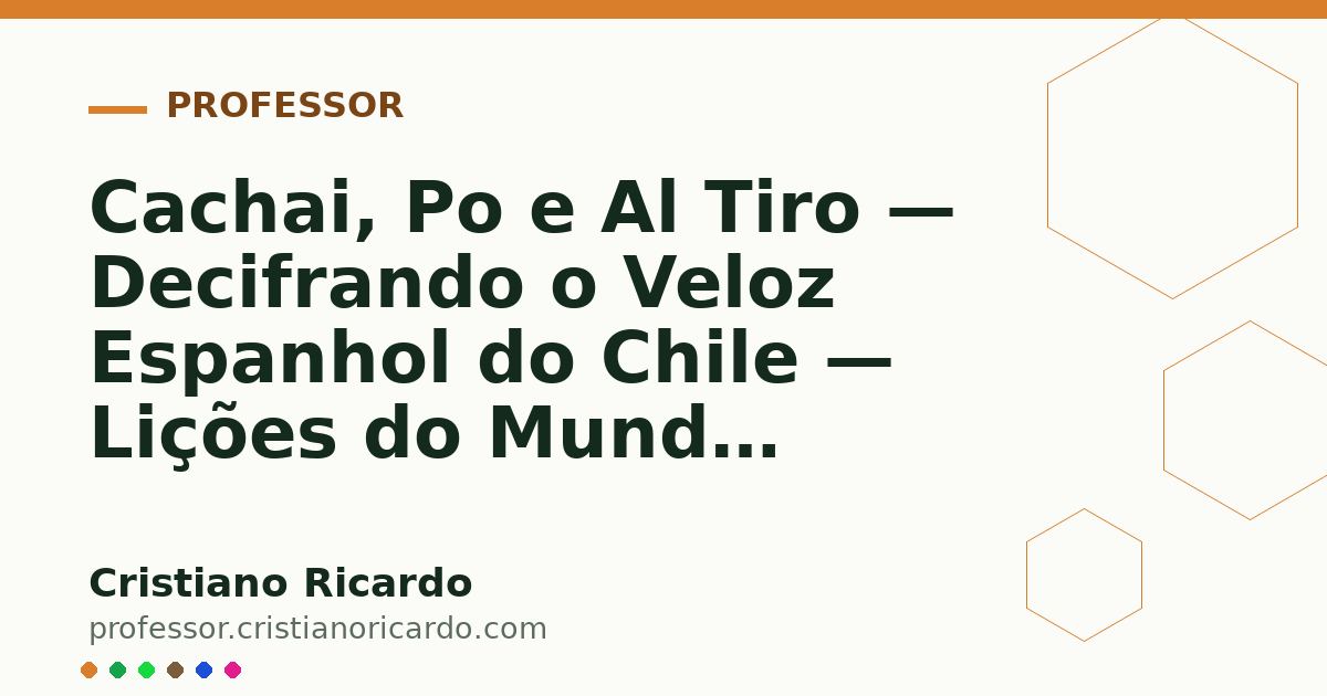 Card OG automático: Cachai, Po e Al Tiro — Decifrando o Veloz Espanhol do Chile — Lições do Mundo Hispânico 2024
