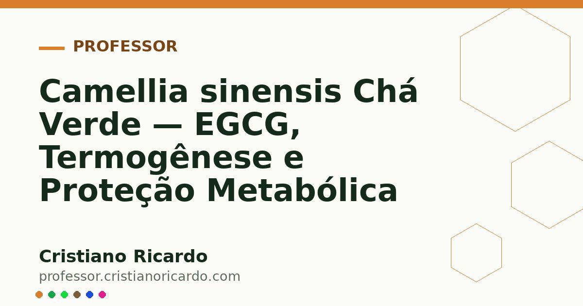 Card OG automático: Camellia sinensis Chá Verde — EGCG, Termogênese e Proteção Metabólica