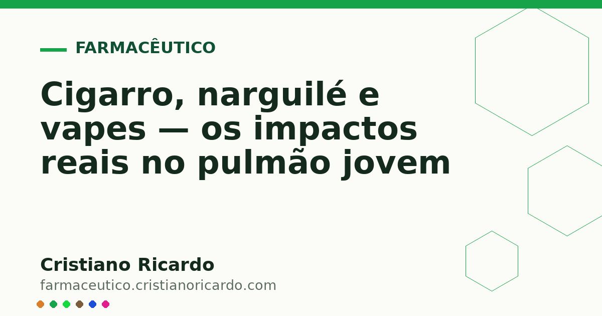 Card OG automático: Cigarro, narguilé e vapes — os impactos reais no pulmão jovem