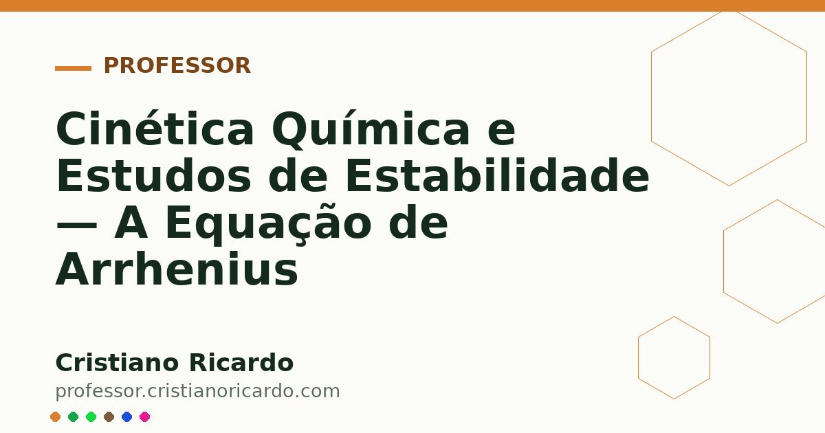 Card OG automático: Cinética Química e Estudos de Estabilidade — A Equação de Arrhenius
