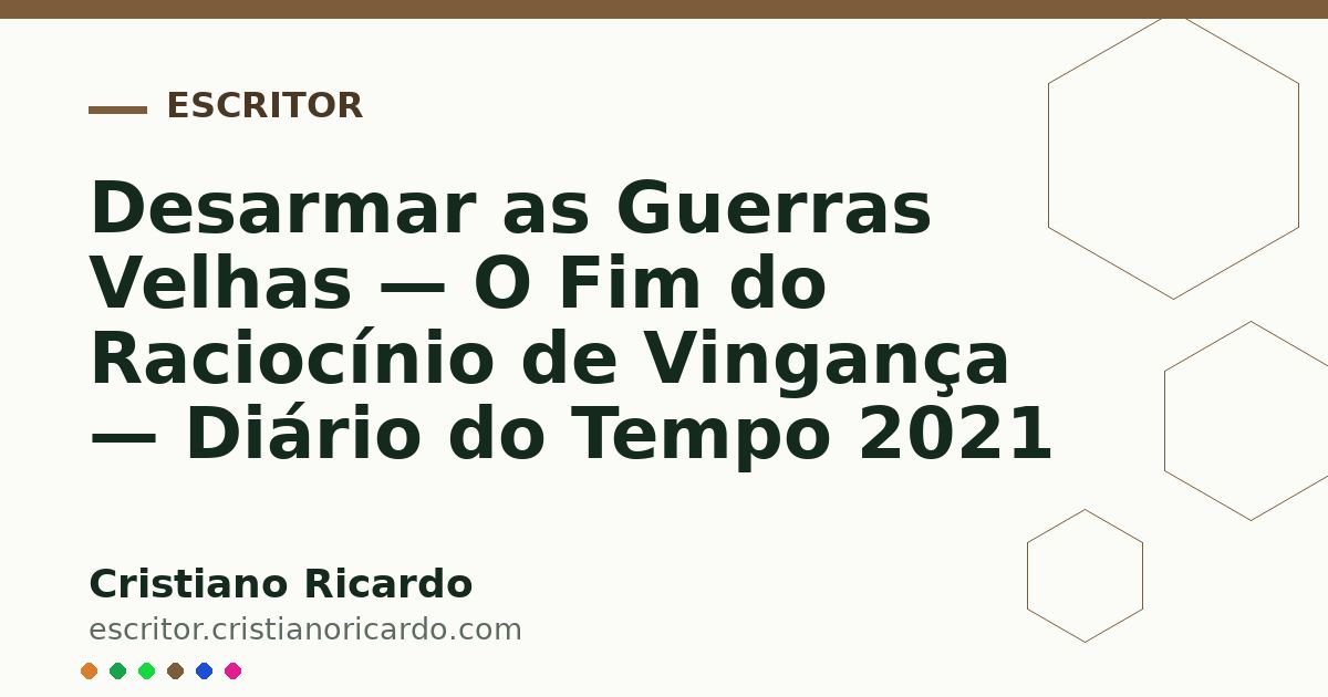 Card OG automático: Desarmar as Guerras Velhas — O Fim do Raciocínio de Vingança — Diário do Tempo 2021