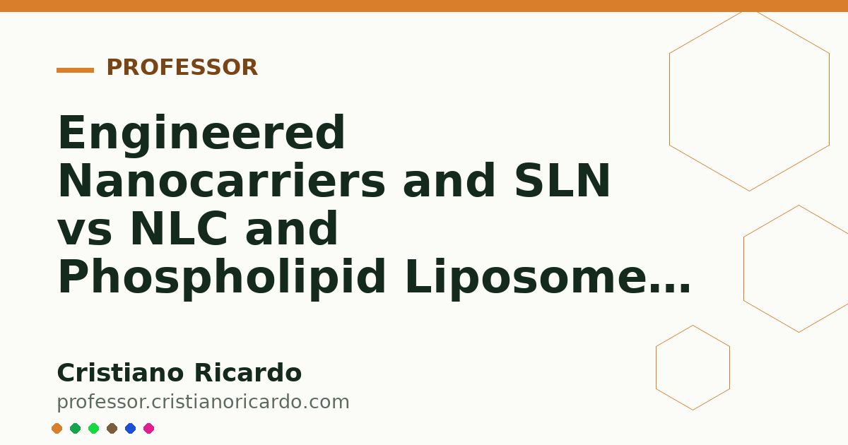 Card OG automático: Engineered Nanocarriers and SLN vs NLC and Phospholipid Liposomes — Engineering Review 2022