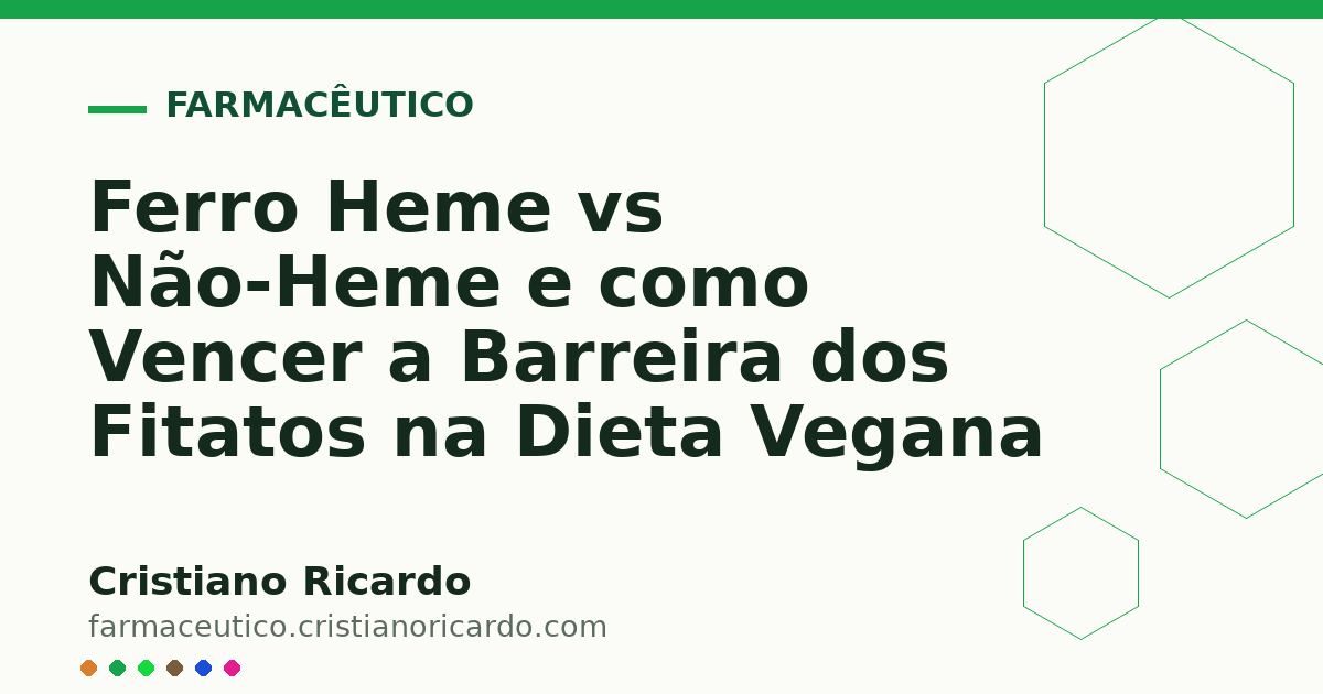 Card OG automático: Ferro Heme vs Não-Heme e como Vencer a Barreira dos Fitatos na Dieta Vegana