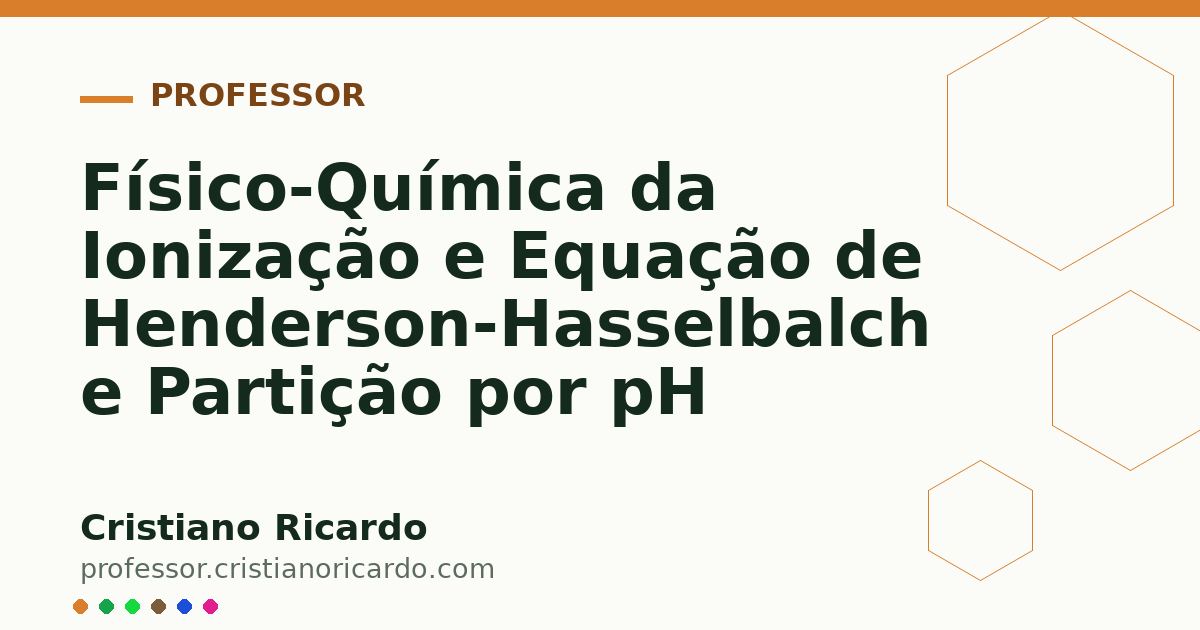 Card OG automático: Físico-Química da Ionização e Equação de Henderson-Hasselbalch e Partição por pH