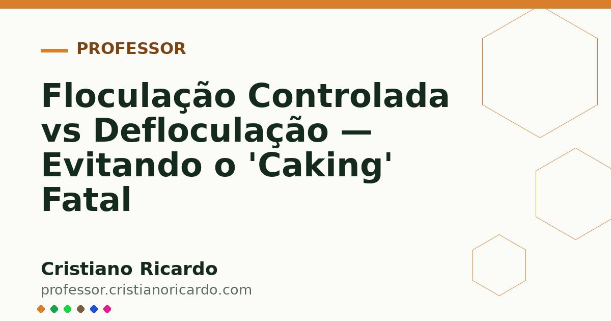 Card OG automático: Floculação Controlada vs Defloculação — Evitando o 'Caking' Fatal