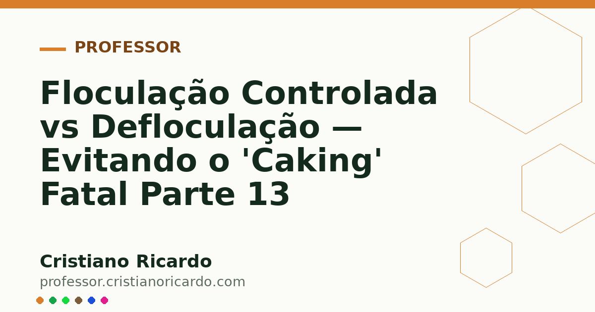 Card OG automático: Floculação Controlada vs Defloculação — Evitando o 'Caking' Fatal Parte 13