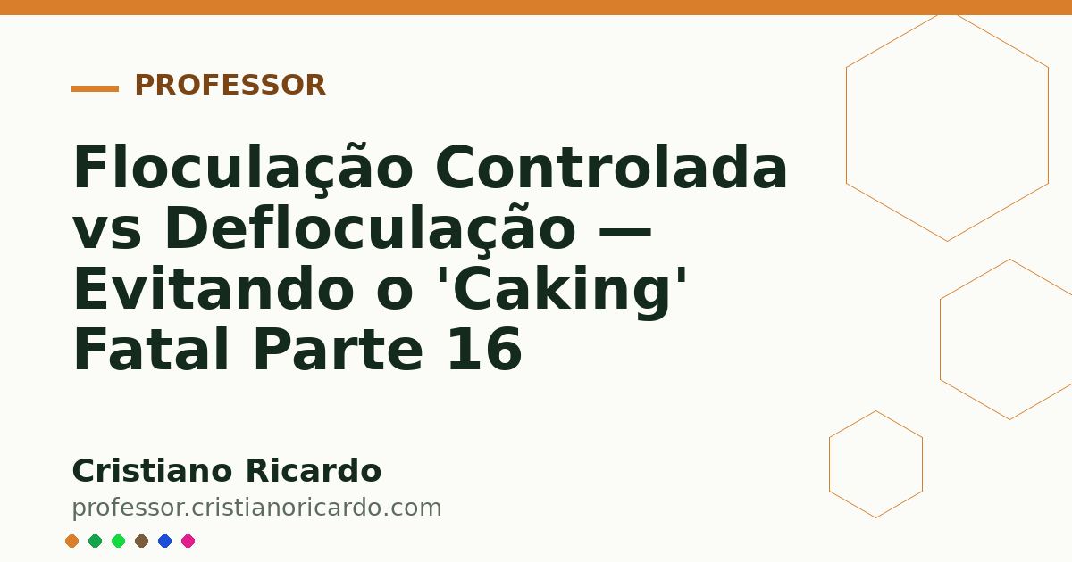 Card OG automático: Floculação Controlada vs Defloculação — Evitando o 'Caking' Fatal Parte 16