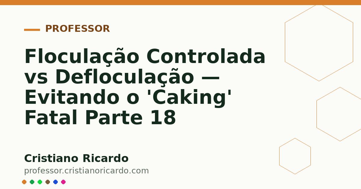 Card OG automático: Floculação Controlada vs Defloculação — Evitando o 'Caking' Fatal Parte 18