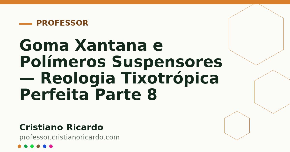 Card OG automático: Goma Xantana e Polímeros Suspensores — Reologia Tixotrópica Perfeita Parte 8