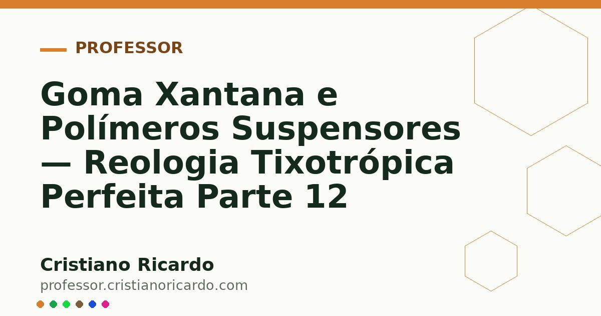 Card OG automático: Goma Xantana e Polímeros Suspensores — Reologia Tixotrópica Perfeita Parte 12