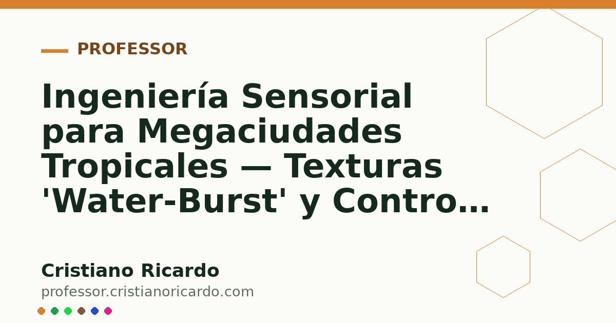Card OG automático: Ingeniería Sensorial para Megaciudades Tropicales — Texturas 'Water-Burst' y Control de Brillo Análisis de Mercado & Ciencia 2023