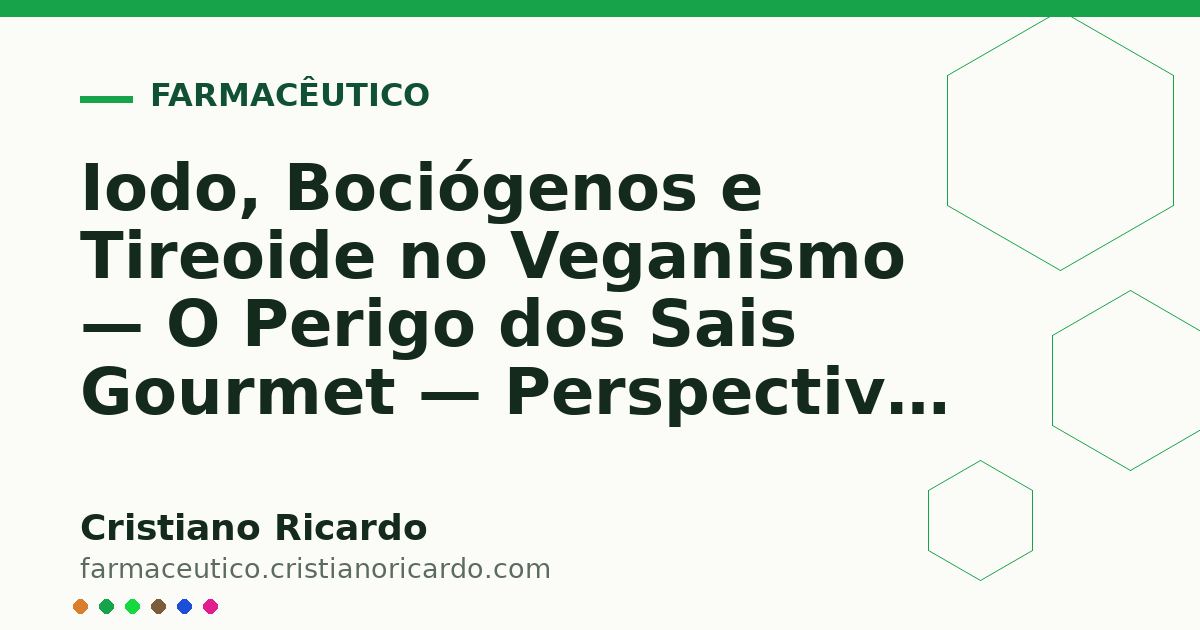 Card OG automático: Iodo, Bociógenos e Tireoide no Veganismo — O Perigo dos Sais Gourmet — Perspectiva Bioquímica 2025