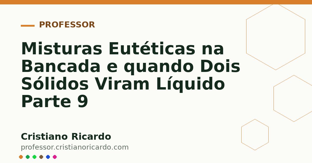Card OG automático: Misturas Eutéticas na Bancada e quando Dois Sólidos Viram Líquido Parte 9