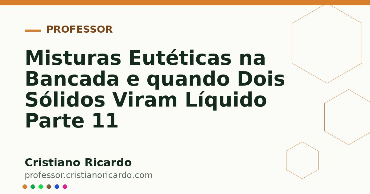 Card OG automático: Misturas Eutéticas na Bancada e quando Dois Sólidos Viram Líquido Parte 11