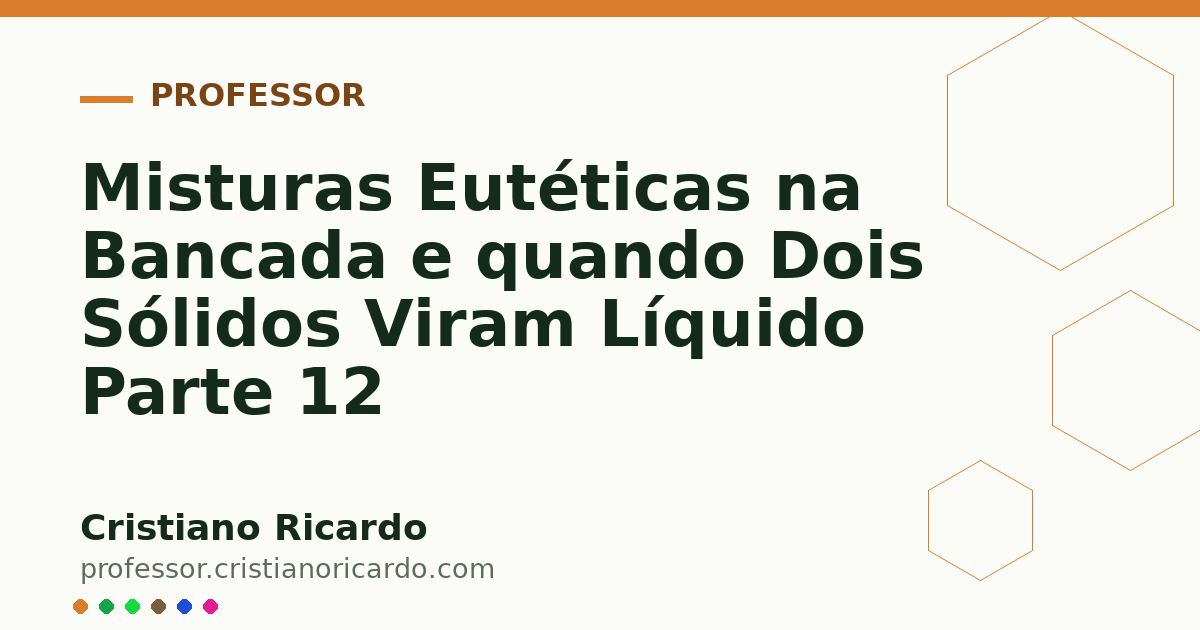 Card OG automático: Misturas Eutéticas na Bancada e quando Dois Sólidos Viram Líquido Parte 12