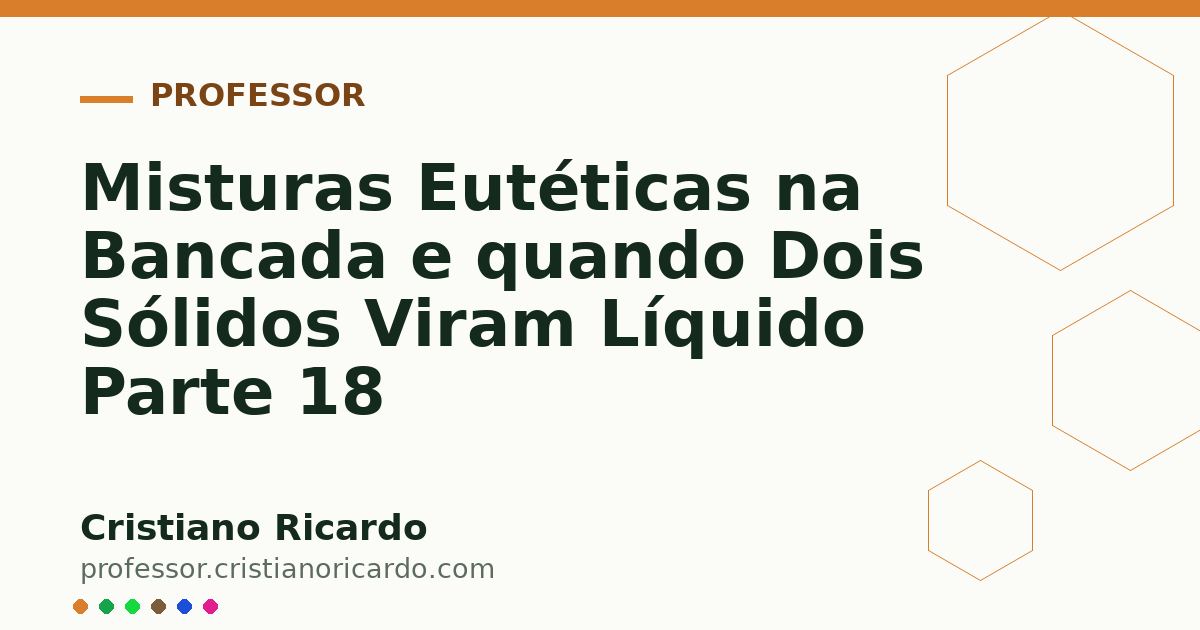 Card OG automático: Misturas Eutéticas na Bancada e quando Dois Sólidos Viram Líquido Parte 18
