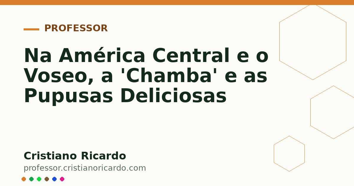 Card OG automático: Na América Central e o Voseo, a 'Chamba' e as Pupusas Deliciosas