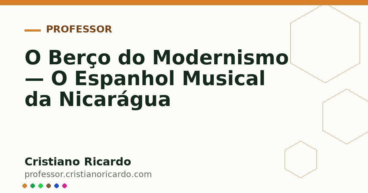 Card OG automático: O Berço do Modernismo — O Espanhol Musical da Nicarágua