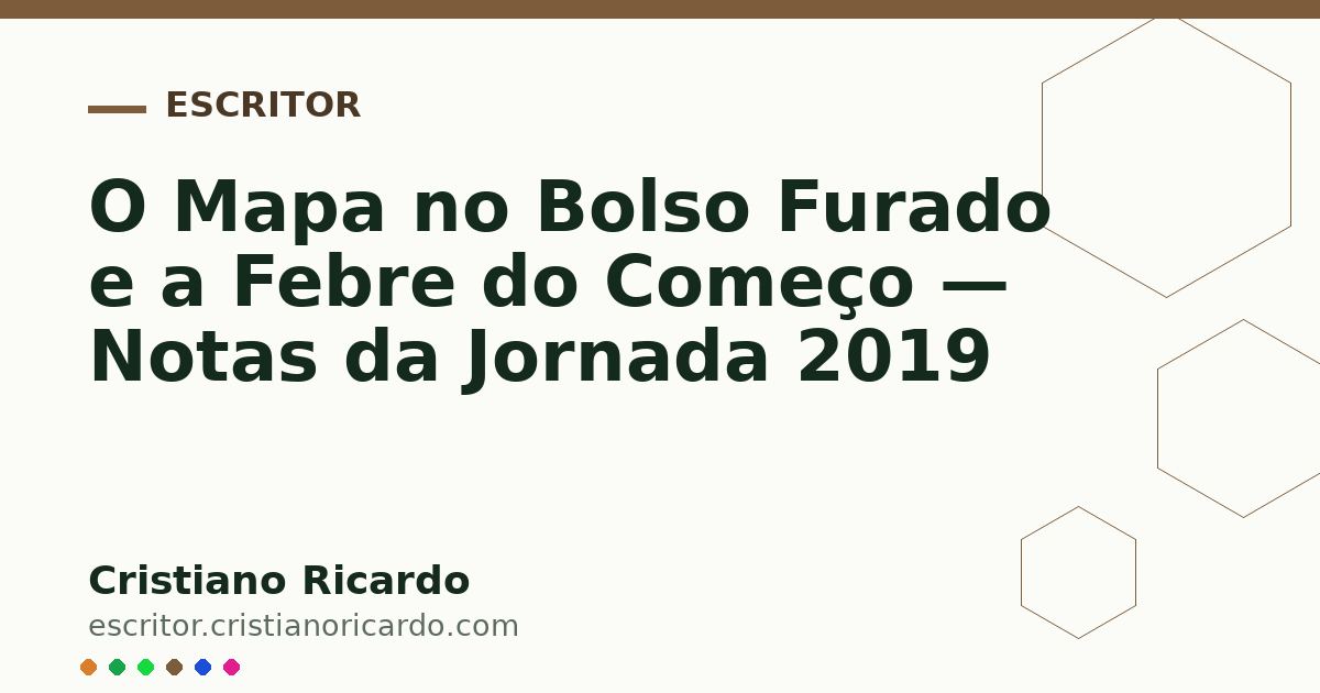 Card OG automático: O Mapa no Bolso Furado e a Febre do Começo — Notas da Jornada 2019