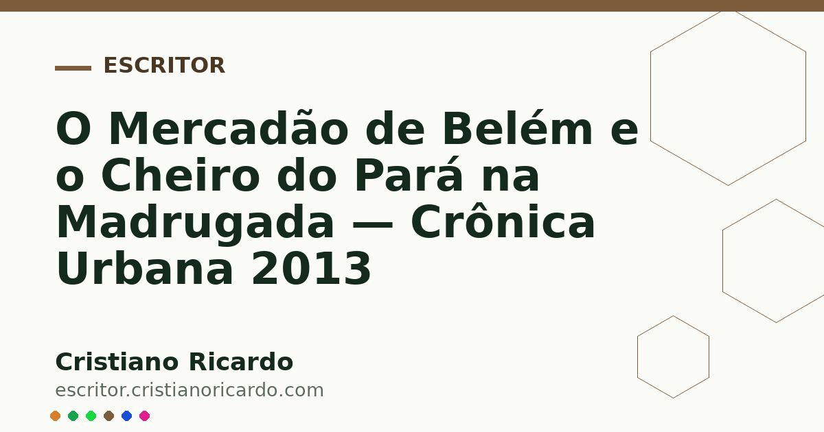 Card OG automático: O Mercadão de Belém e o Cheiro do Pará na Madrugada — Crônica Urbana 2013