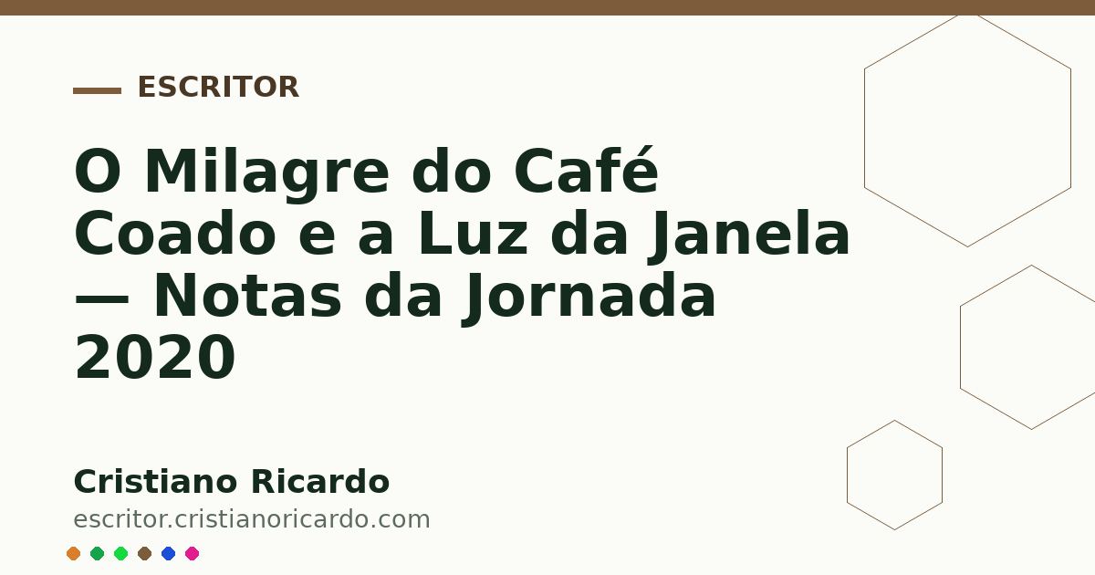 Card OG automático: O Milagre do Café Coado e a Luz da Janela — Notas da Jornada 2020