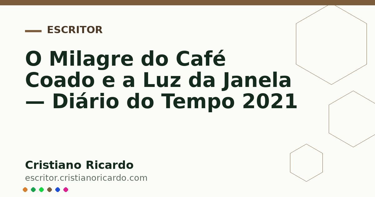 Card OG automático: O Milagre do Café Coado e a Luz da Janela — Diário do Tempo 2021