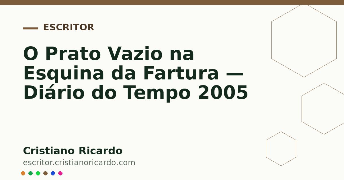 Card OG automático: O Prato Vazio na Esquina da Fartura — Diário do Tempo 2005