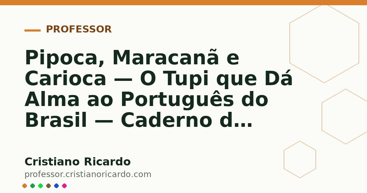 Card OG automático: Pipoca, Maracanã e Carioca — O Tupi que Dá Alma ao Português do Brasil — Caderno de Gramática 2021