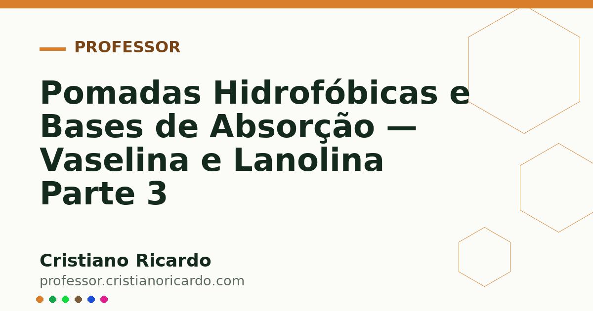 Card OG automático: Pomadas Hidrofóbicas e Bases de Absorção — Vaselina e Lanolina Parte 3