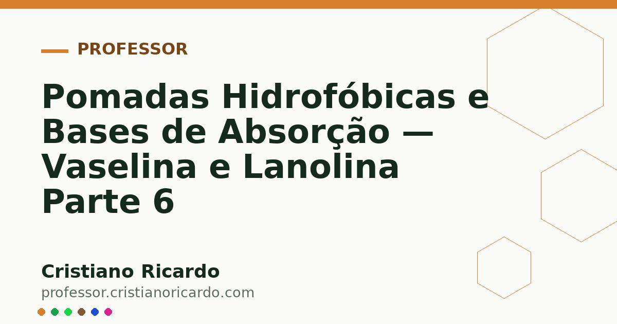 Card OG automático: Pomadas Hidrofóbicas e Bases de Absorção — Vaselina e Lanolina Parte 6
