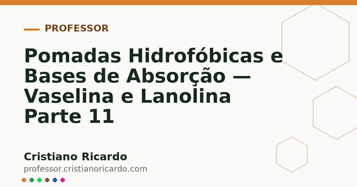Card OG automático: Pomadas Hidrofóbicas e Bases de Absorção — Vaselina e Lanolina Parte 11