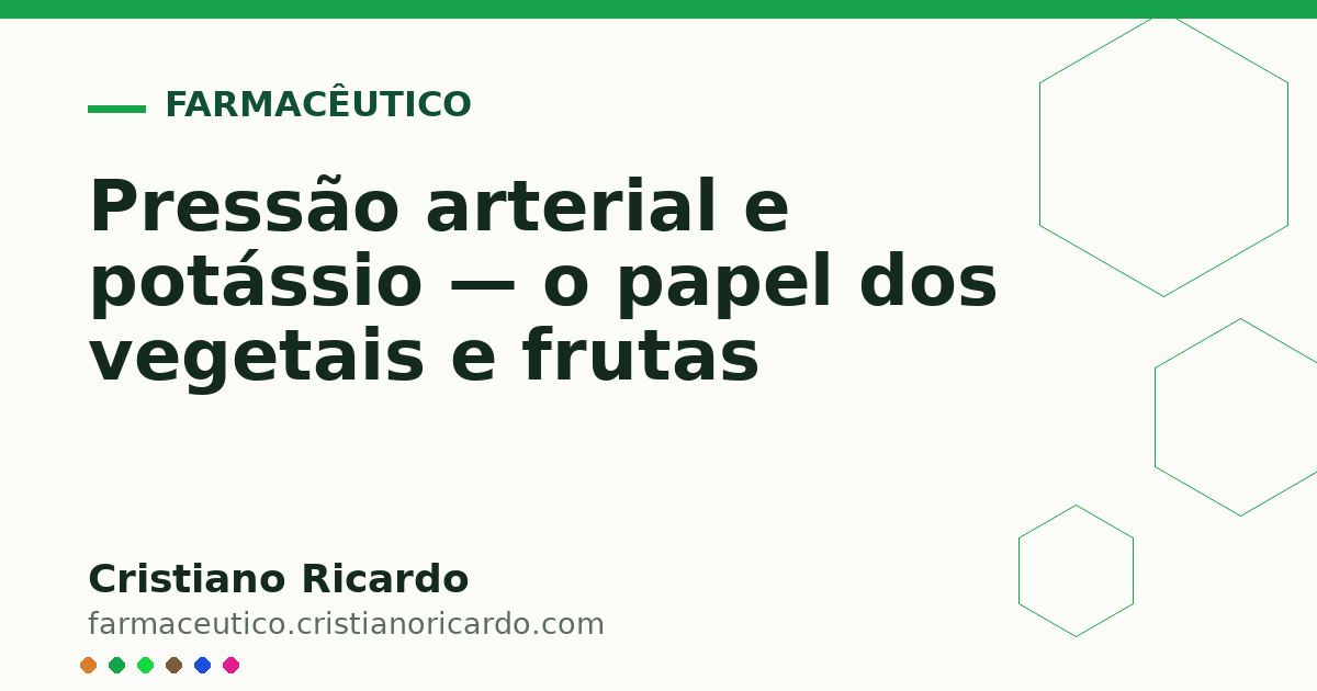 Card OG automático: Pressão arterial e potássio — o papel dos vegetais e frutas