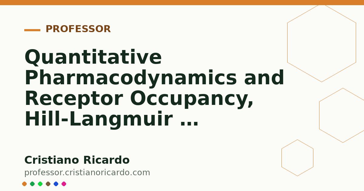 Card OG automático: Quantitative Pharmacodynamics and Receptor Occupancy, Hill-Langmuir & Antagonism Models — Clinical Treatise 2022