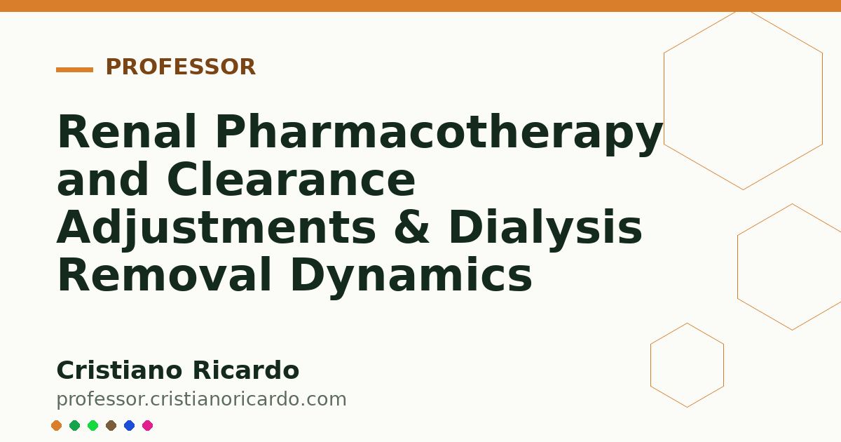 Card OG automático: Renal Pharmacotherapy and Clearance Adjustments & Dialysis Removal Dynamics