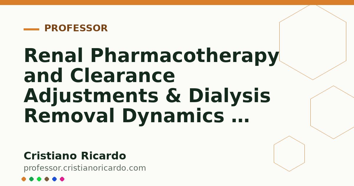 Card OG automático: Renal Pharmacotherapy and Clearance Adjustments & Dialysis Removal Dynamics — Clinical Treatise 2010