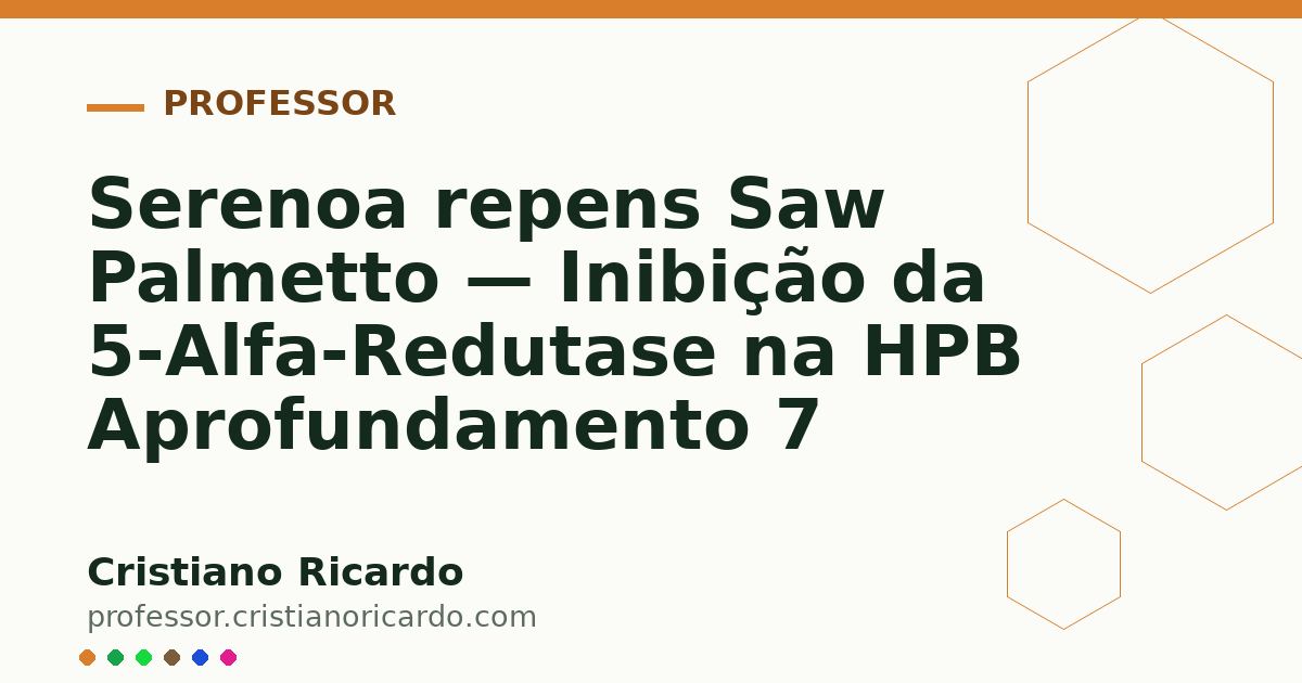 Card OG automático: Serenoa repens Saw Palmetto — Inibição da 5-Alfa-Redutase na HPB Aprofundamento 7