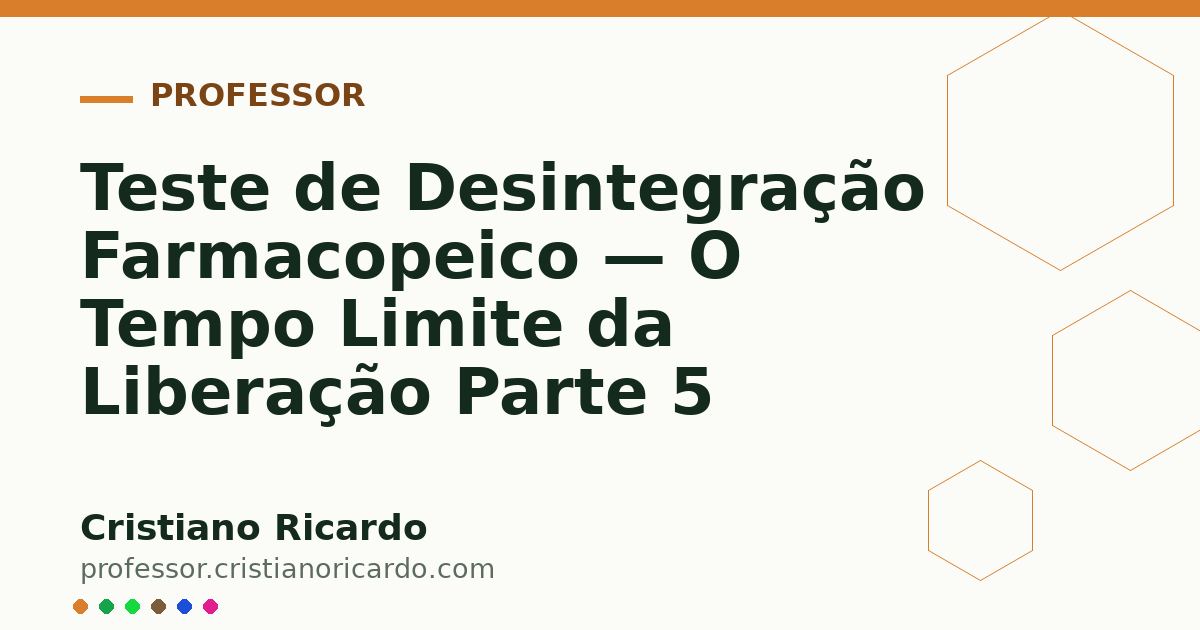 Card OG automático: Teste de Desintegração Farmacopeico — O Tempo Limite da Liberação Parte 5
