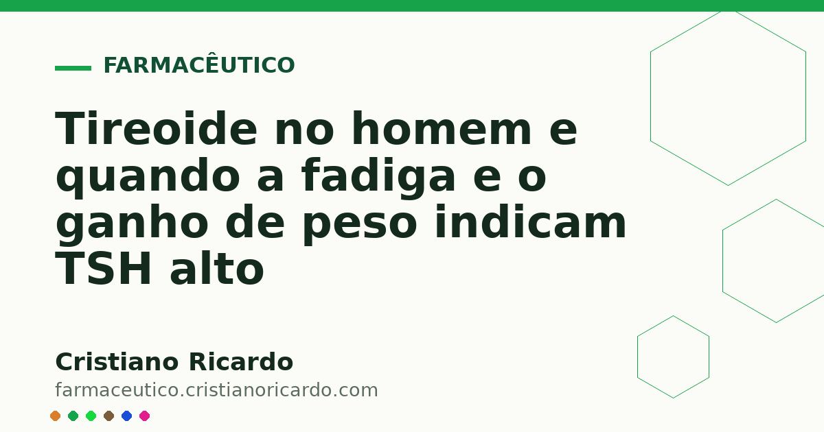 Card OG automático: Tireoide no homem e quando a fadiga e o ganho de peso indicam TSH alto